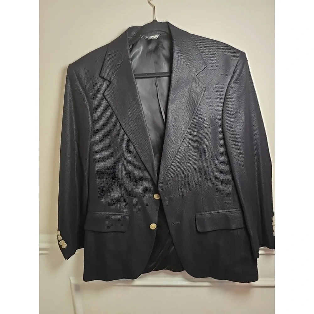 Bill Blass Lord & Taylor Stone‎ River Blazer Men's Vintage Silk No Tags 34